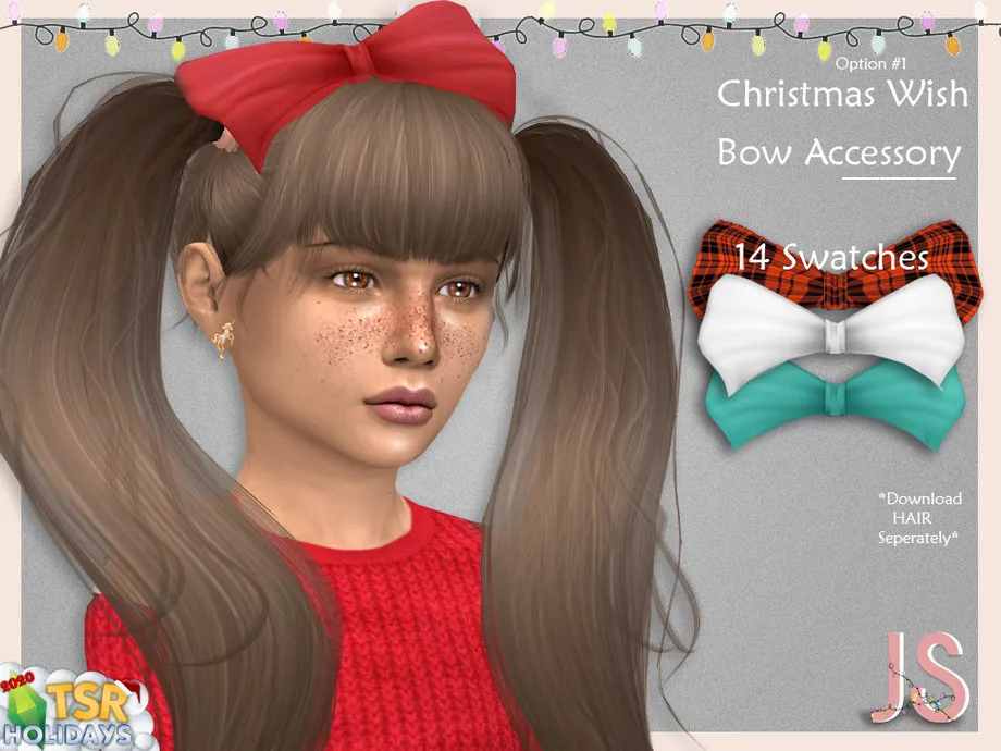 Holiday Wonderland- Christmas Wish Hair Bow Accessory (1)