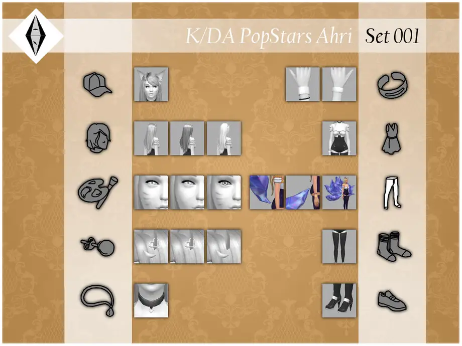 K/DA PopStars Ahri - Set001 - Tights - Tails