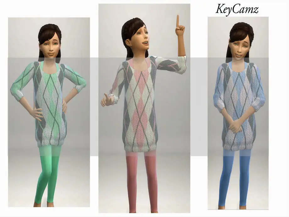 KeyCamz Girl's Sweater Outfit Leggings