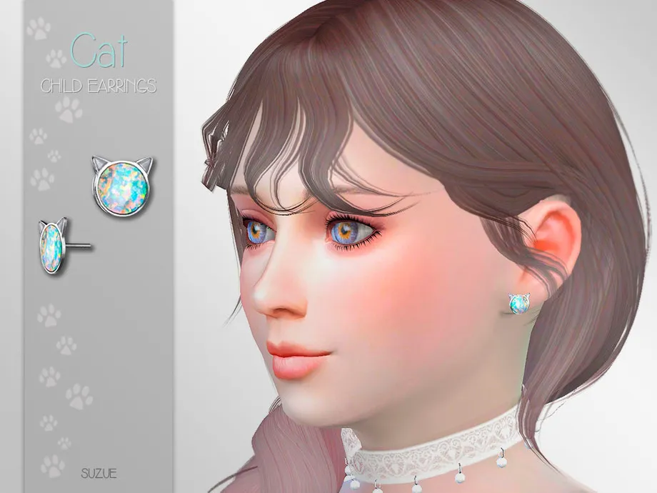 Cat Earrings Child