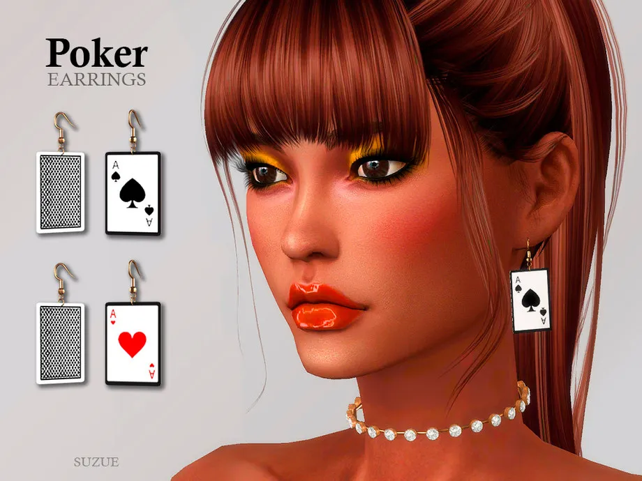 Poker Earrings