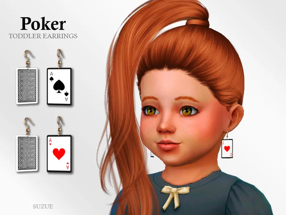 Poker Earrings Toddler