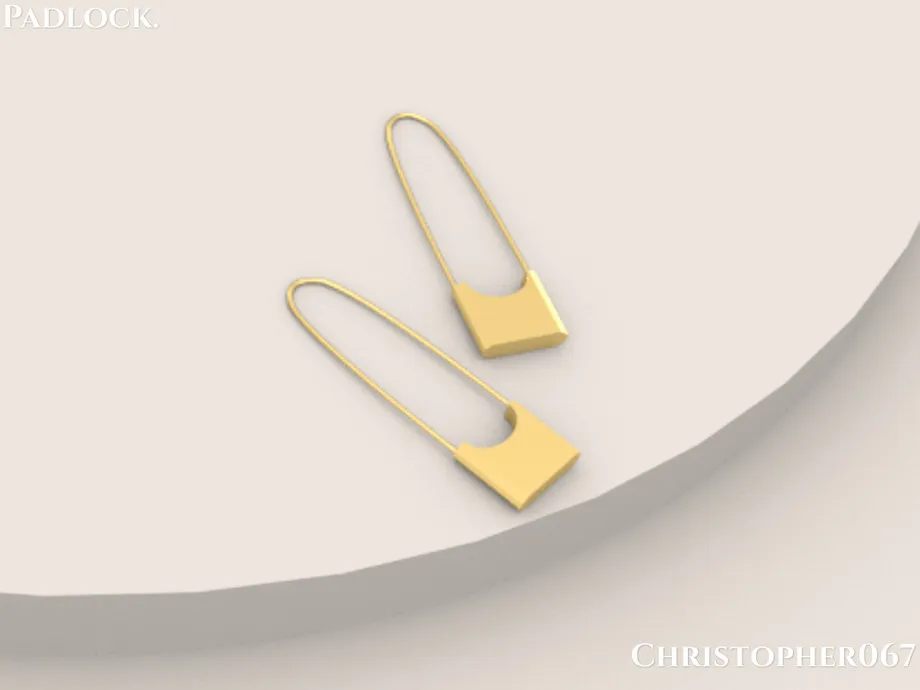 Padlock Earrings