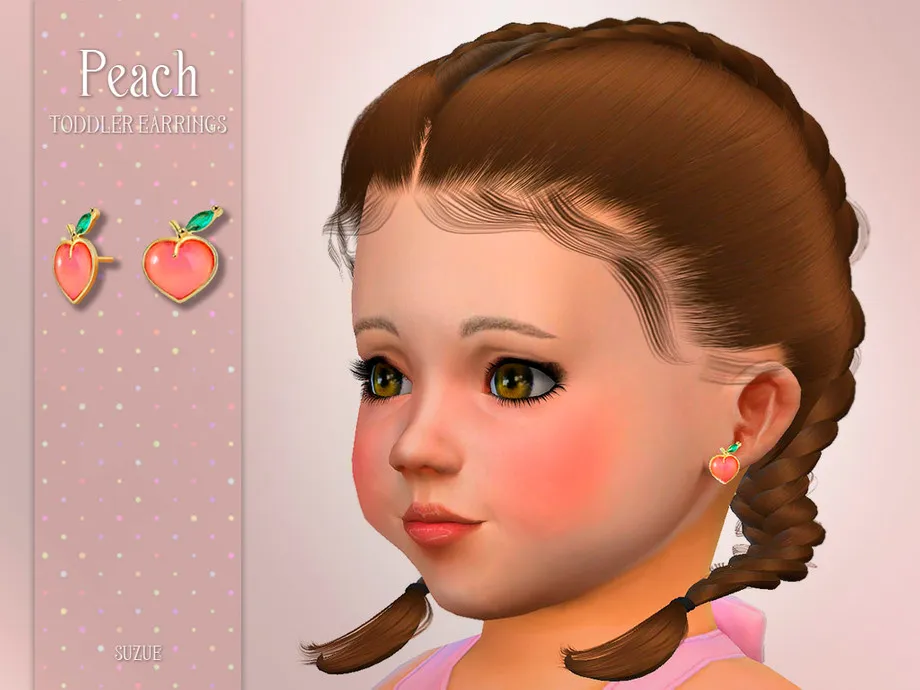 Peach Earrings Toddler