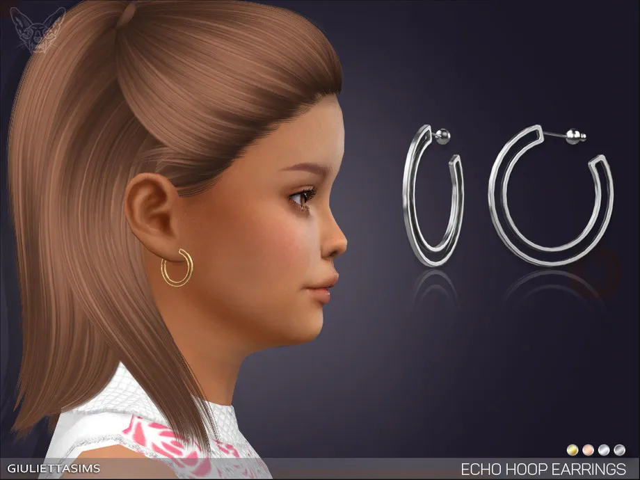 Echo Hoop Earrings For Kids