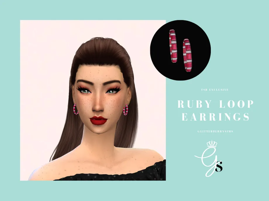 Ruby Loop Earrings