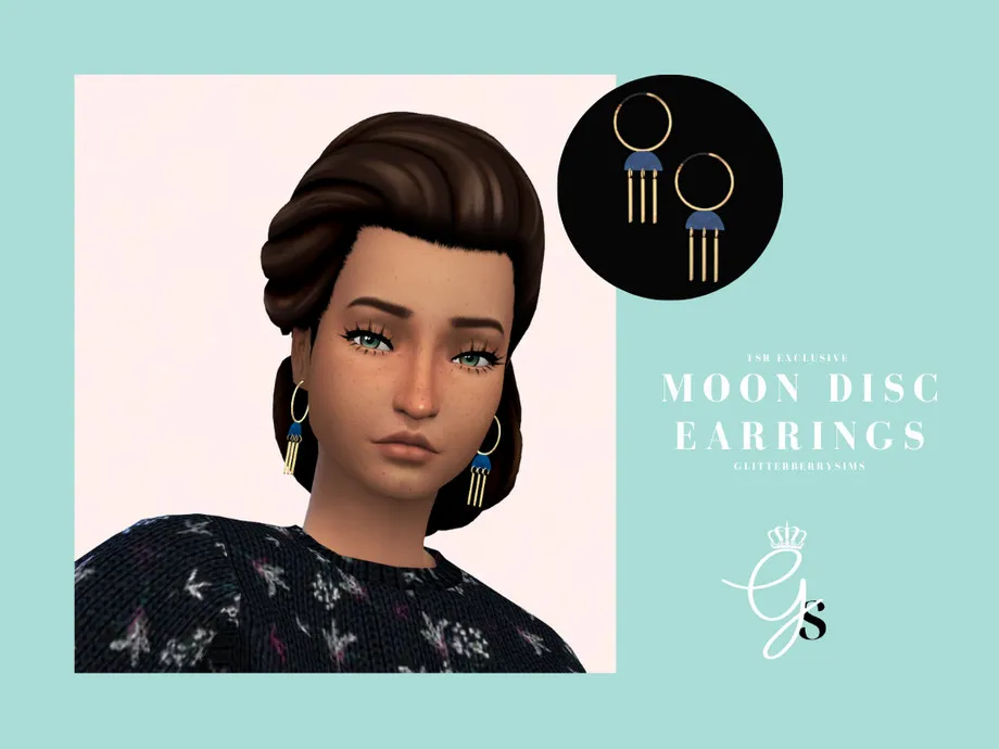 Moon Disc Earrings