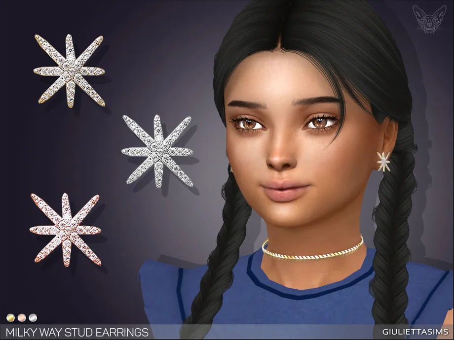 Milky Way Stud Earrings For Kids