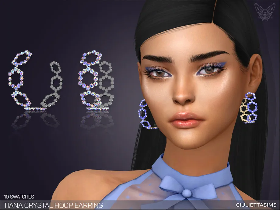 Tiana Crystal Hoop Earrings