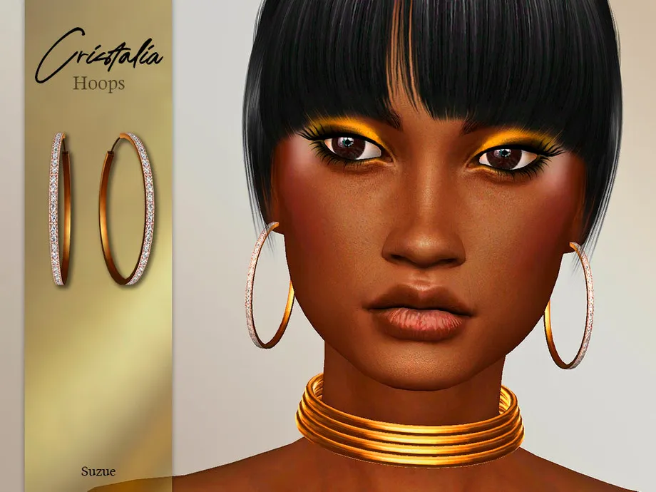 Cristalia Hoops Earrings