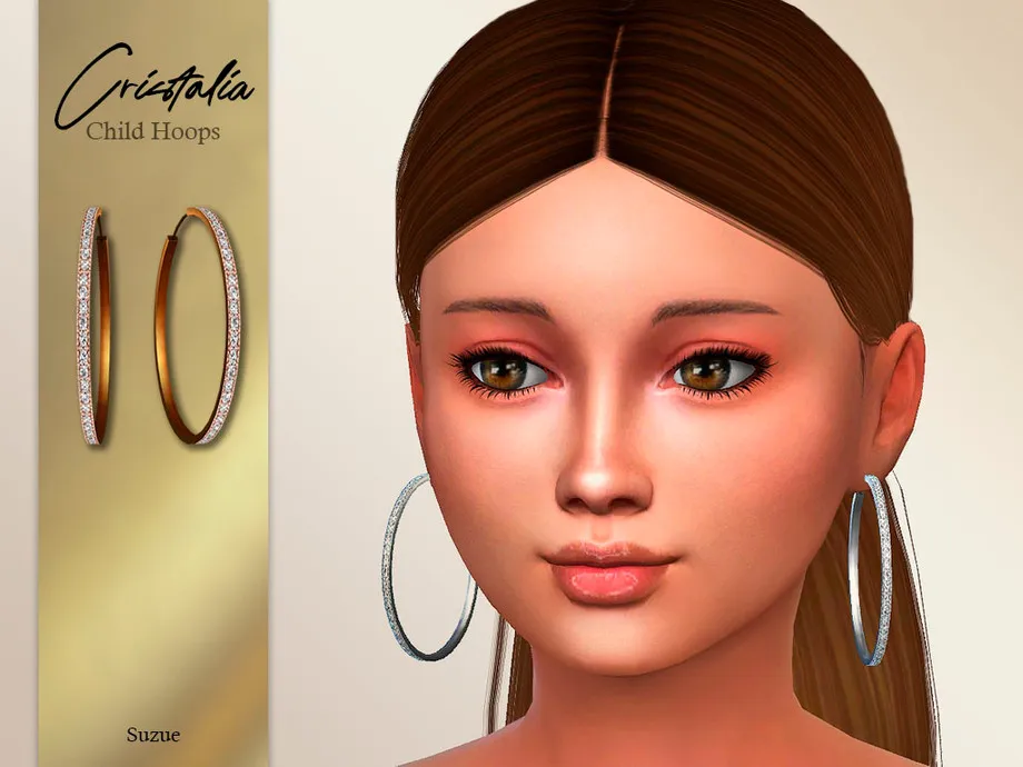 Cristalia Hoops Earrings Child