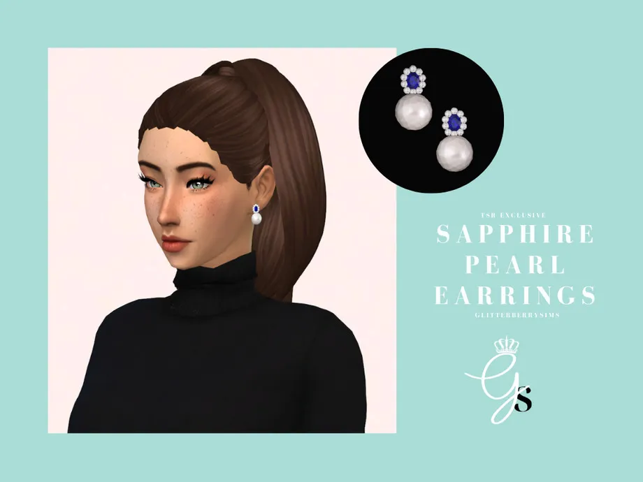 Sapphire Pearl Earrings