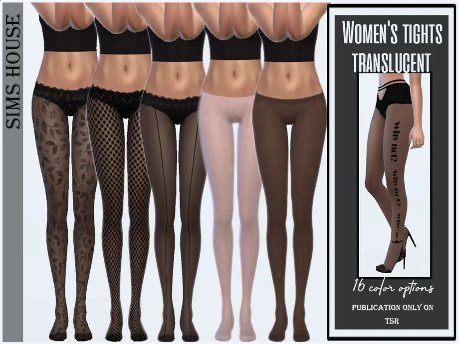 Women's tights translucent