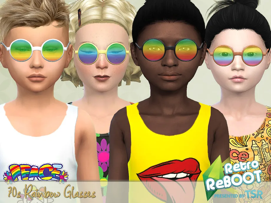 RetroReBOOT 70s Rainbow Glasses