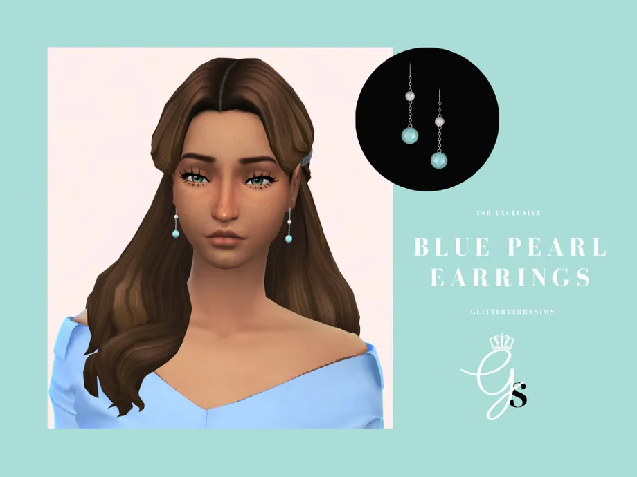Blue Pearl Earrings