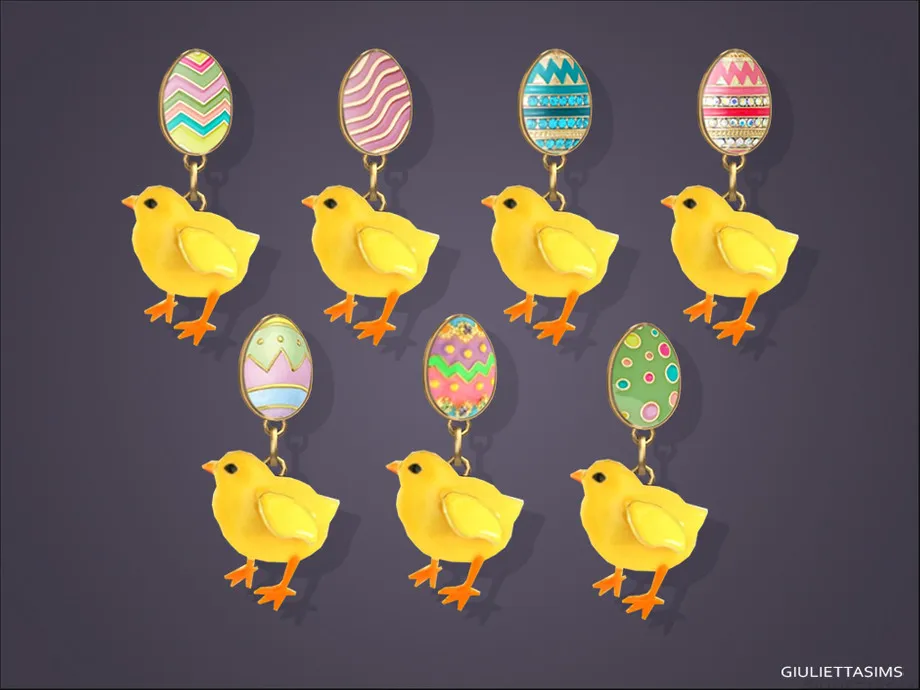 Easter Chicks Earrings For Kids