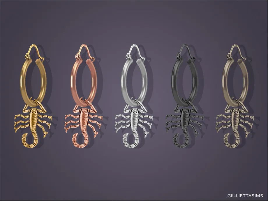 Scorpion Hoop Earrings