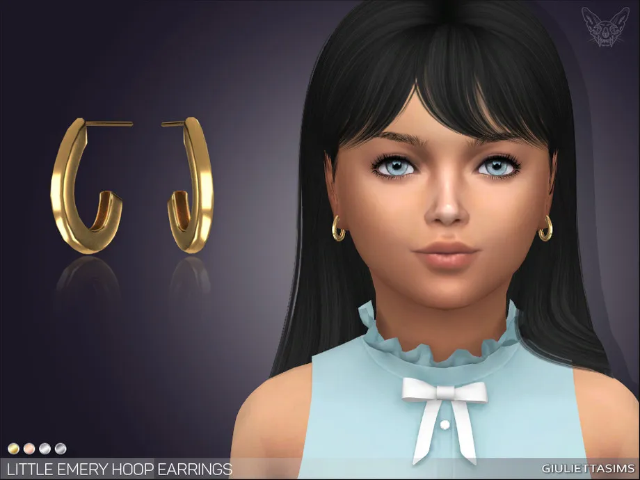 Little Emery Hoop Earrings For Kids
