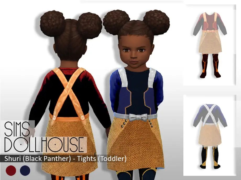 Sims Dollhouse - Black Panther's Shuri Tights (Toddler)