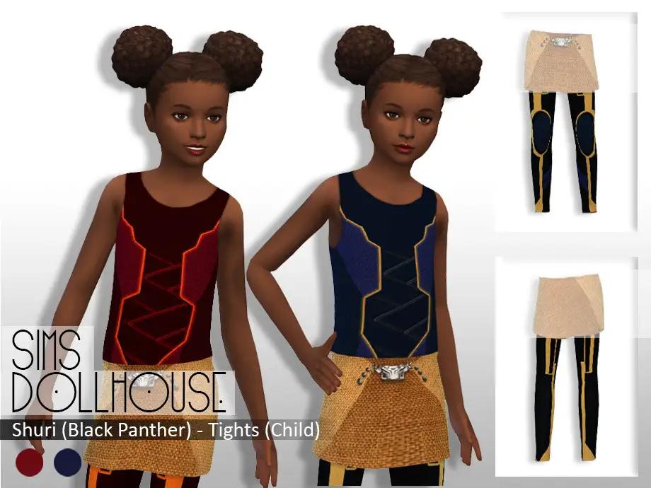 Sims Dollhouse - Black Panther's Shuri Tights (Child)