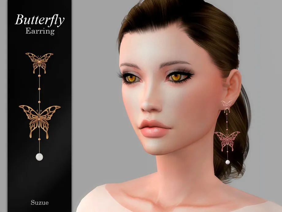 Butterfly Earring Left Side