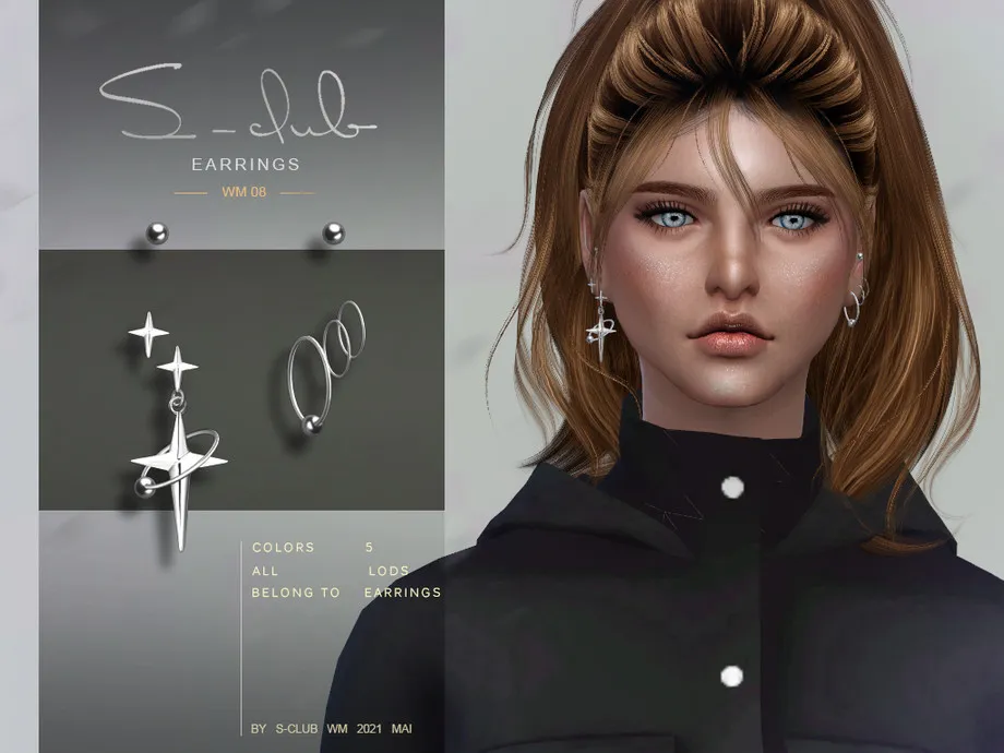 S-Club ts4 WM Earrings 202108