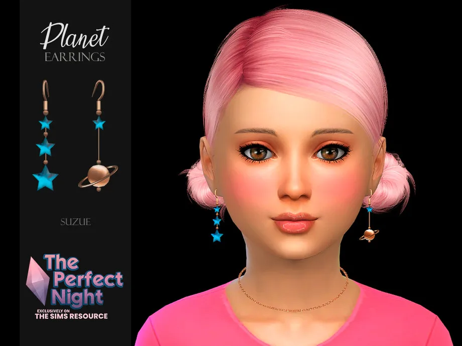 The Perfect Night - Planet Earrings Child