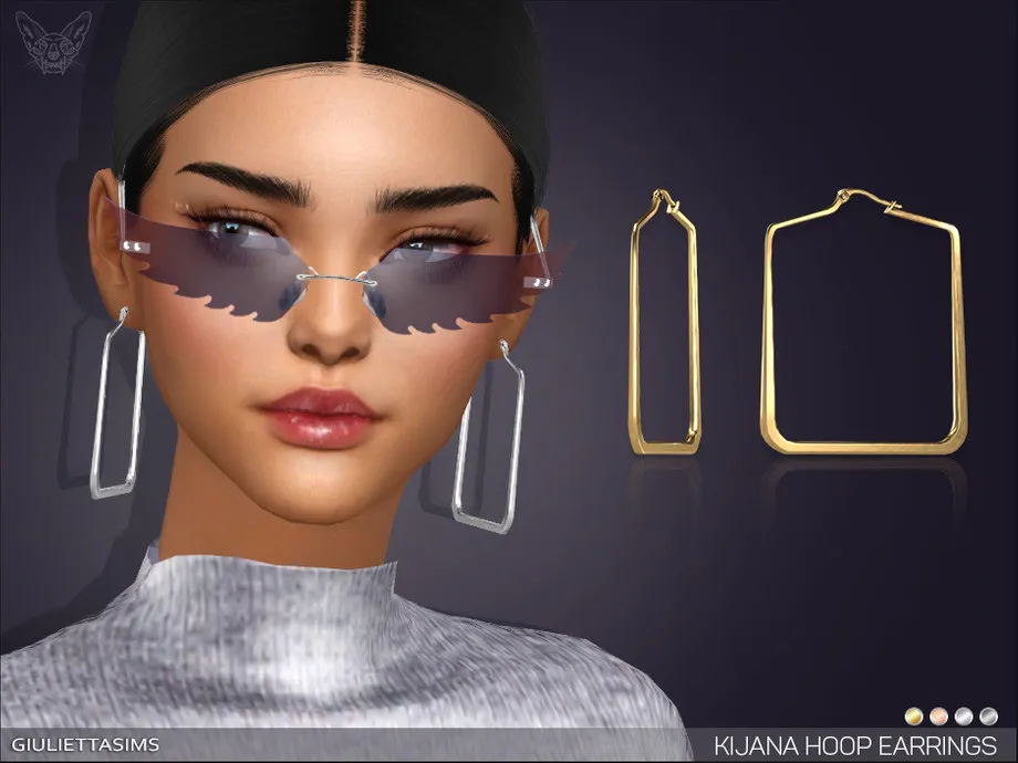 Kijana Square Hoop Earrings