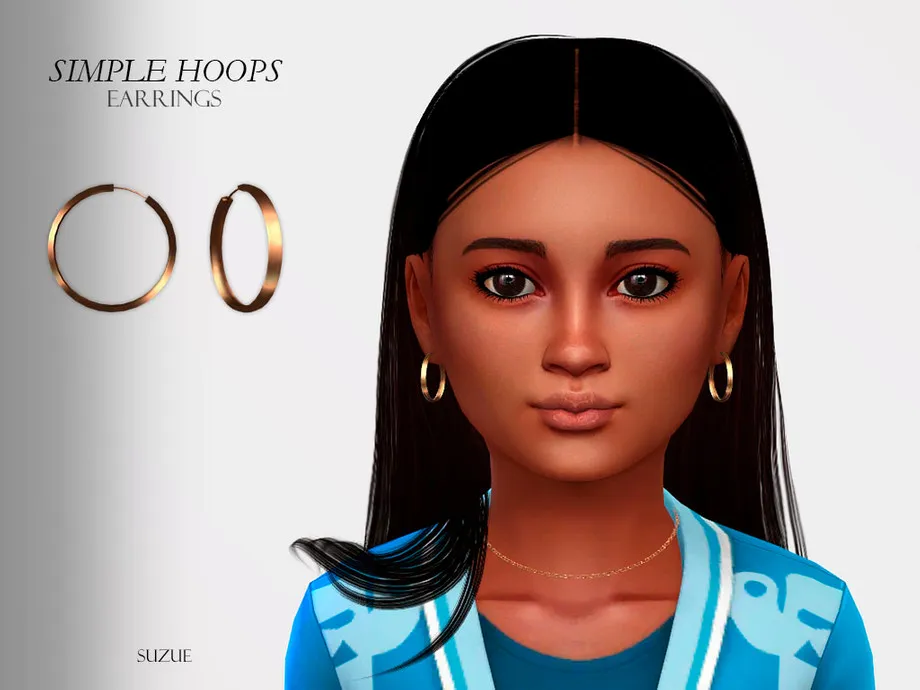 Simple Hoops Earrings Child