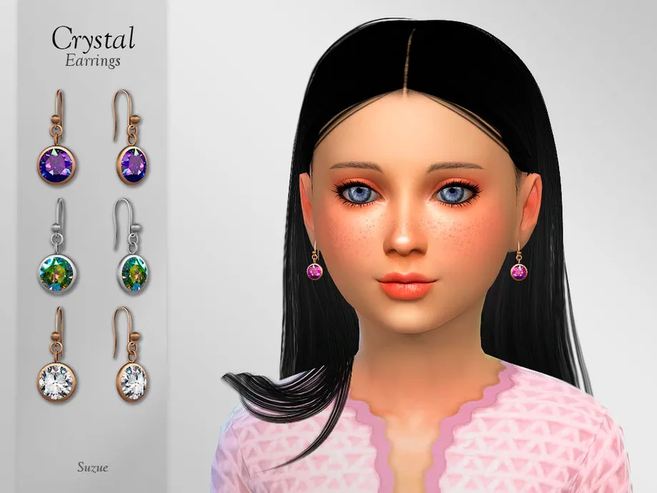 Crystal Earrings Child
