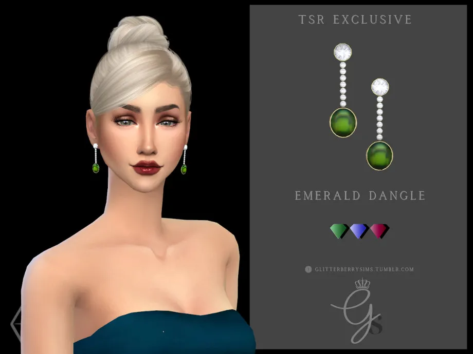 Emerald Dangle Earrings