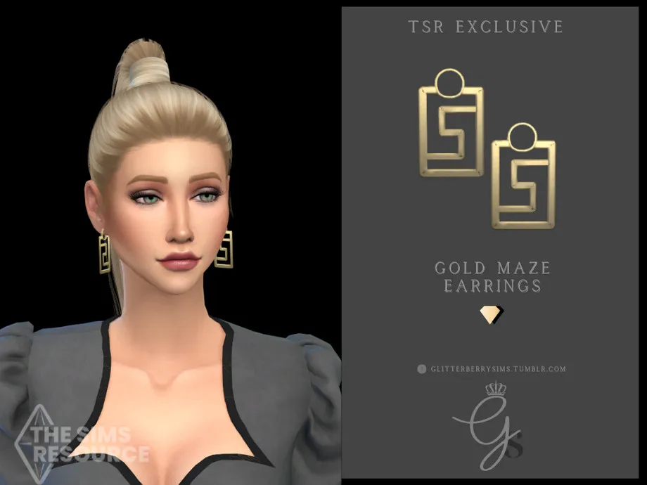 Gold Maze Earrings
