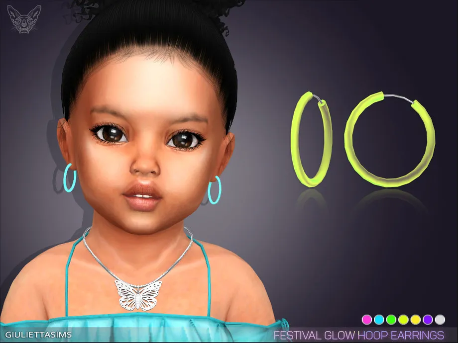 Glow Festival Hoop Earrings For Toddlers