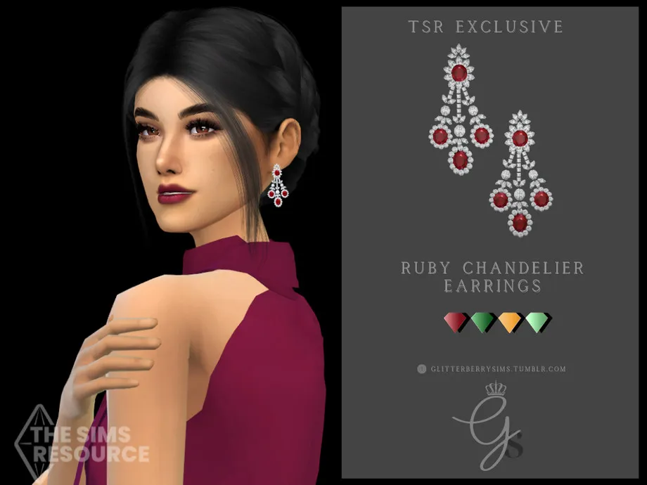 Ruby Chandelier Earrings