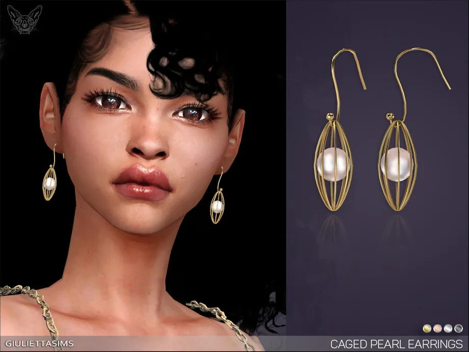 Caged Pearl Earrings