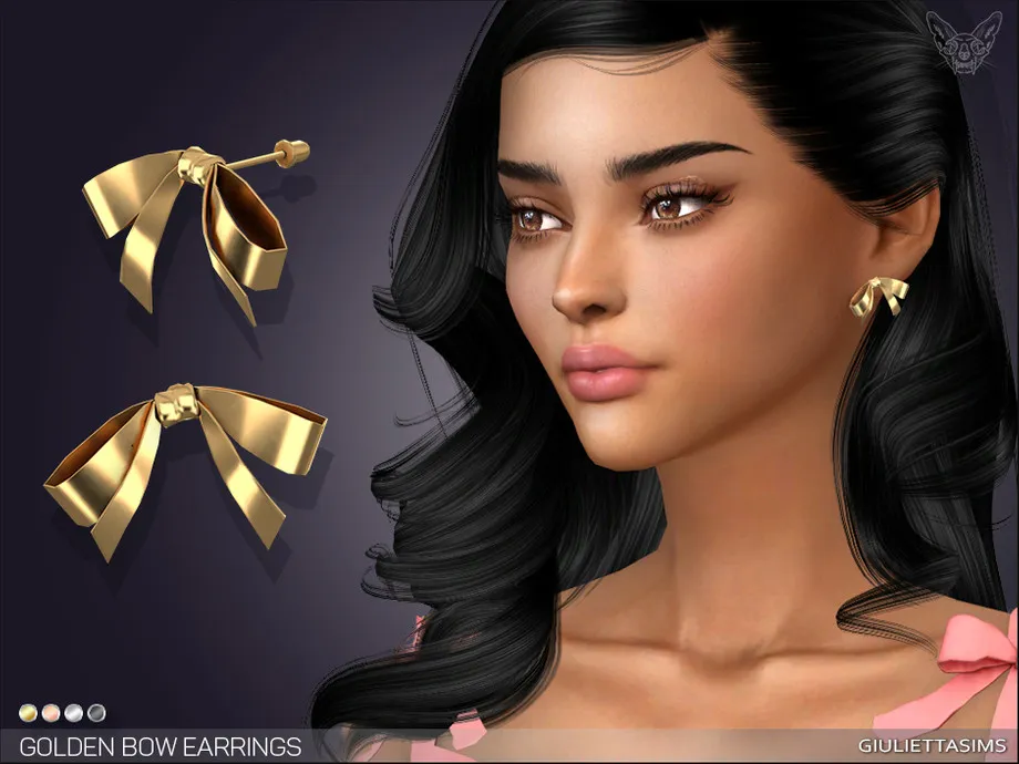 Golden Bow Earrings