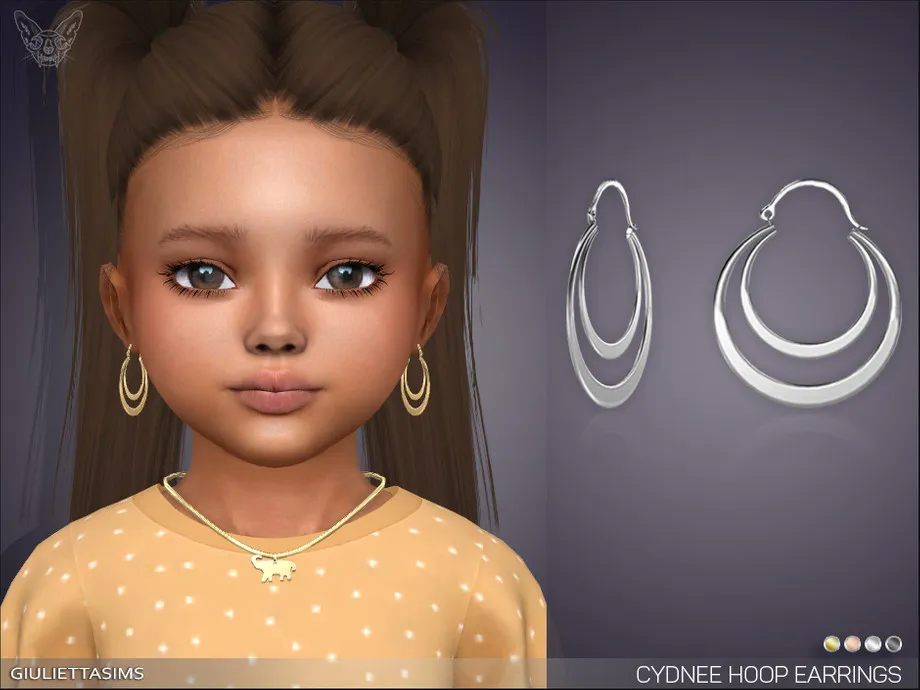 Cydnee Double Hoop Earrings For Toddlers