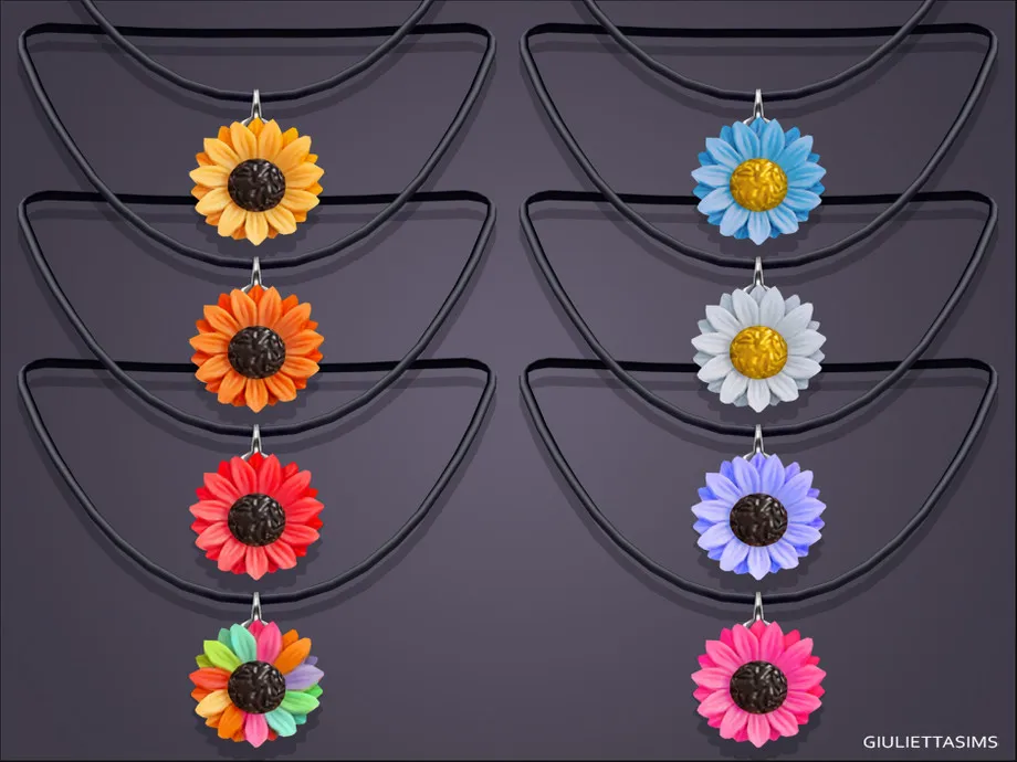 Sunflower Daisy Necklace