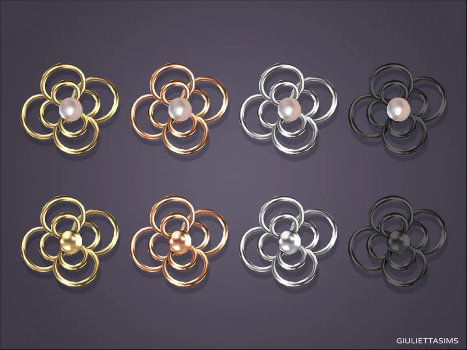 Annette Flower Pearl Earrings