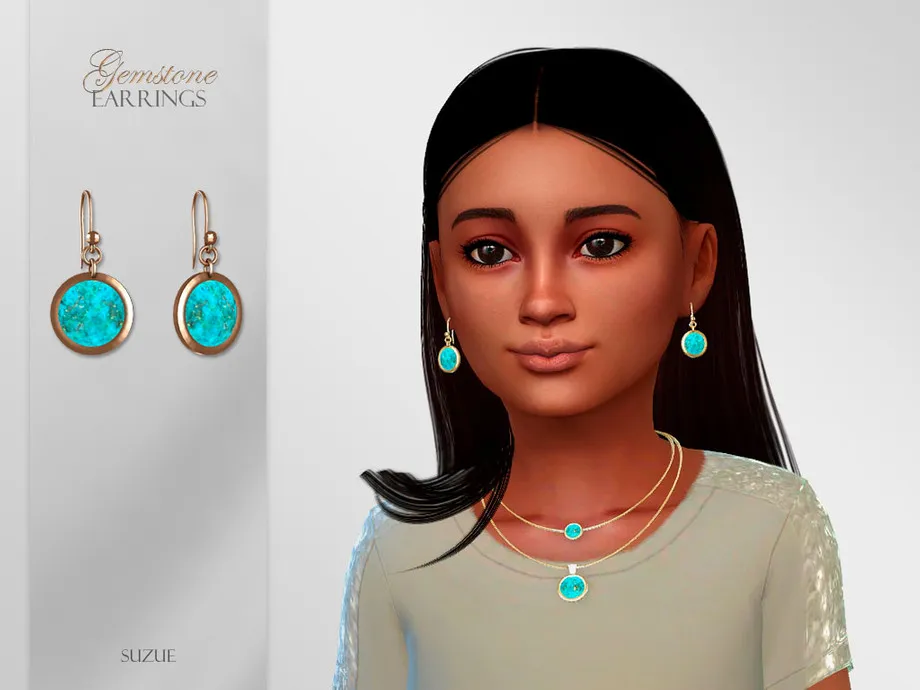 Gemstone Earrings Child
