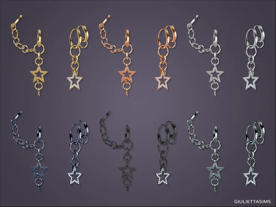 Orion Star Pendant Earrings (for male and female)