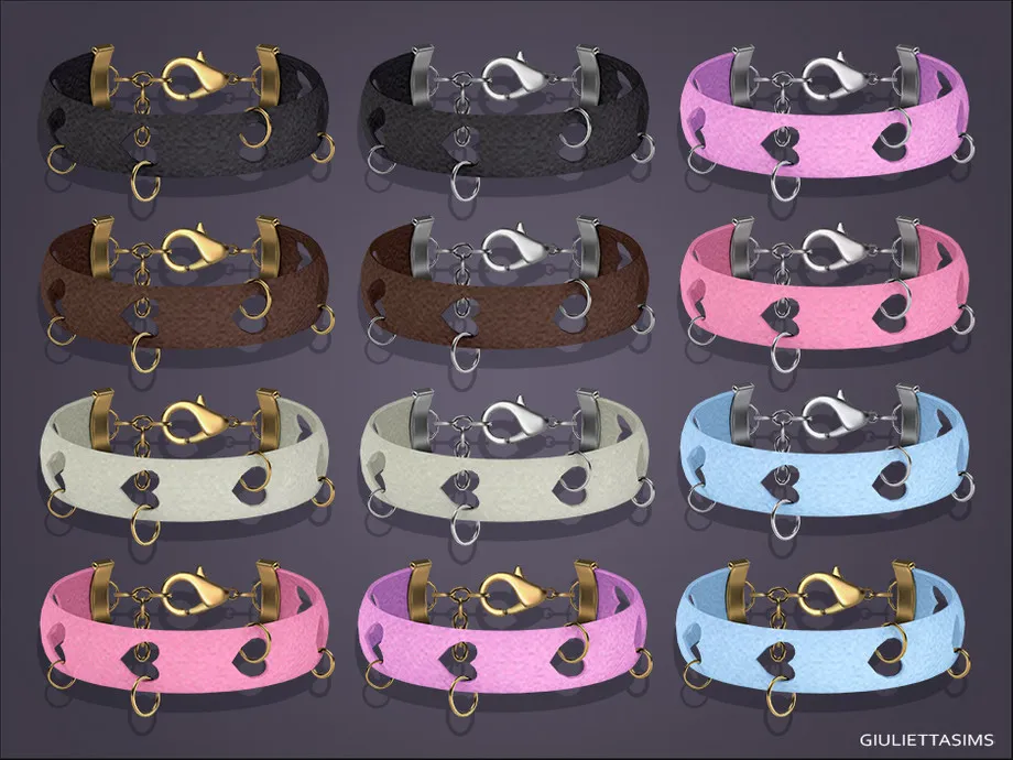 Damiana Leather Heart Choker (bigger body frame)