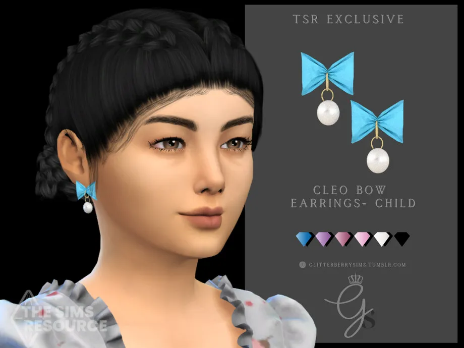Cleo Bow Earrings- Child