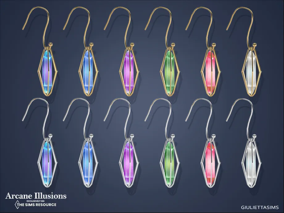 Arcane Illusions - Magical Caged Crystal Earrings 4 Toddlers