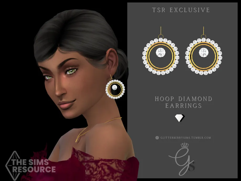 Hoop Diamond Earrings