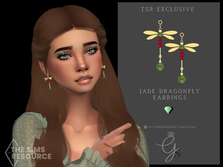 Jade Dragonfly Earrings
