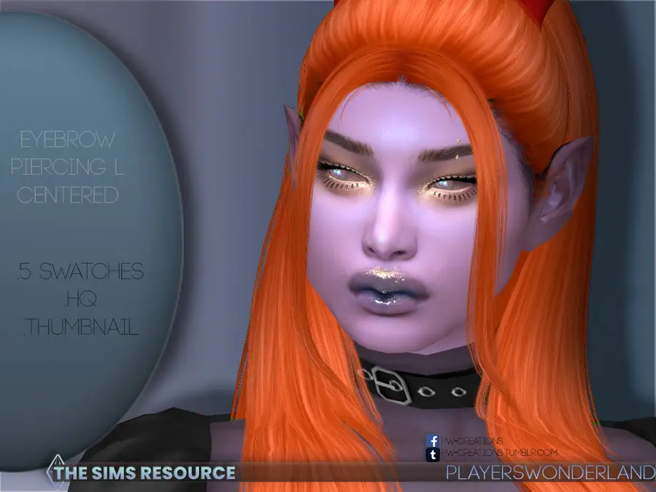 Eyebrow Piercing L Centered