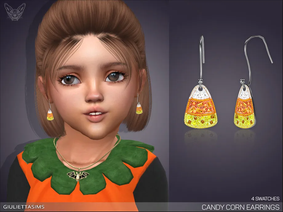 Candy Corn Earrings For Toddlers
