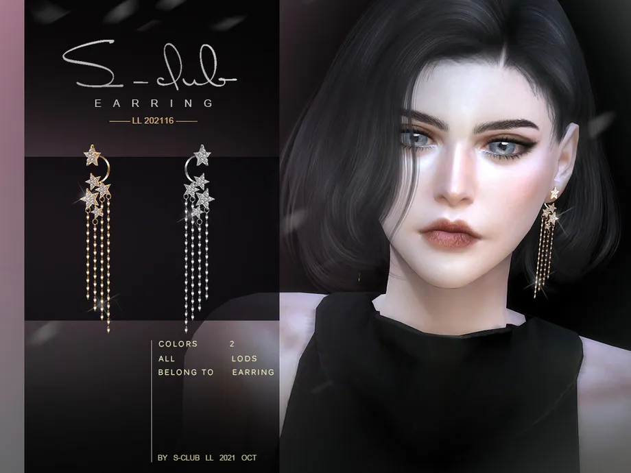 The stars tassel earrings by S - Club