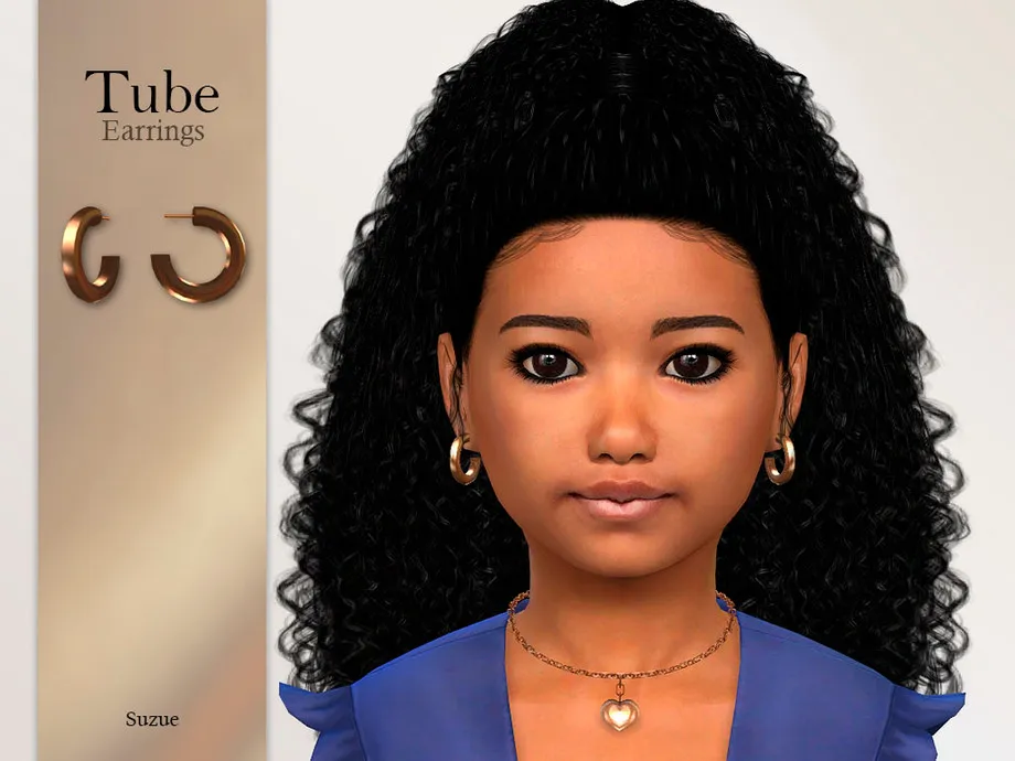 Tube Hoops Earrings Child